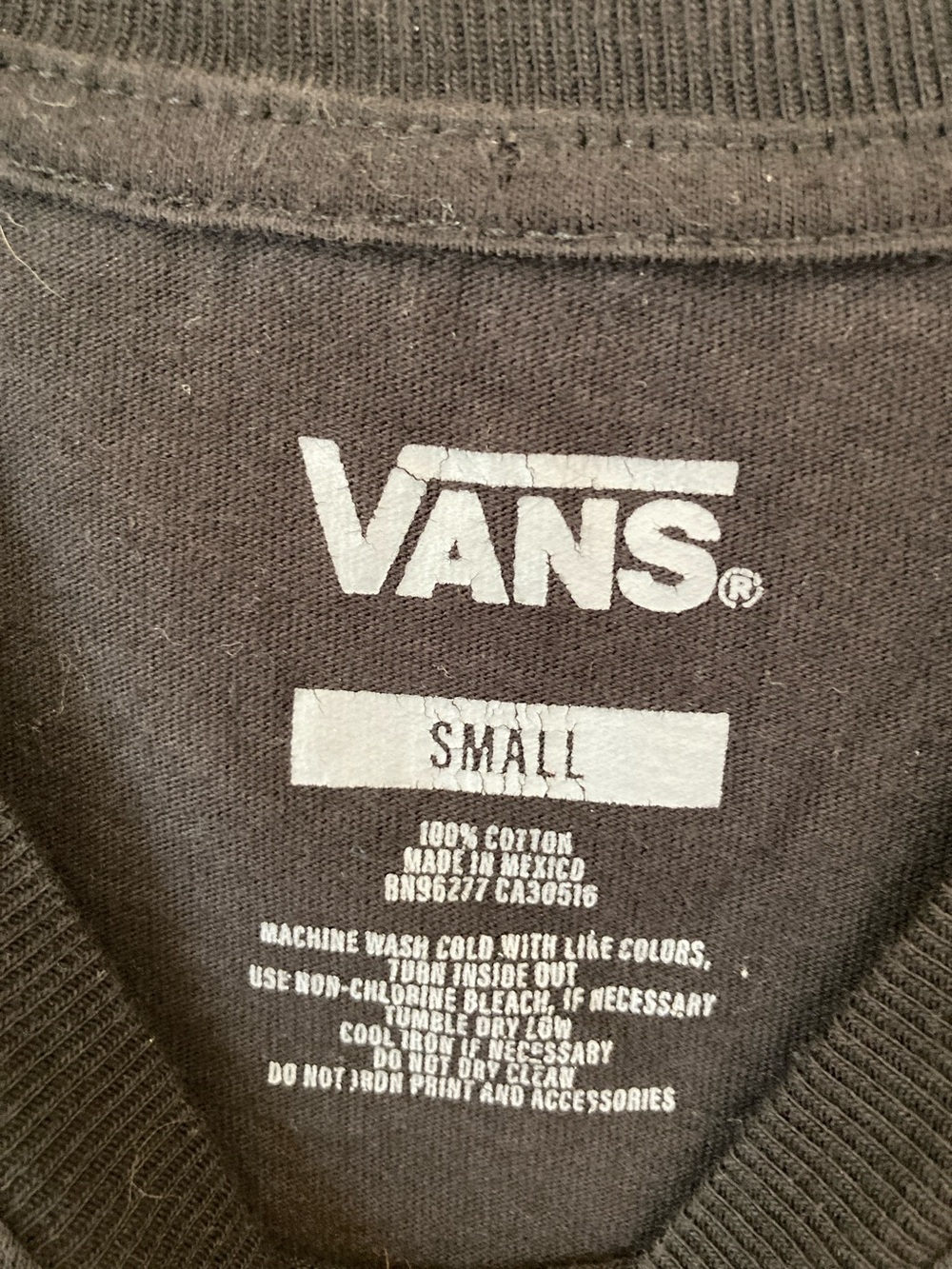 Vans Black Skull & Floral Long Sleeve Tee with Yellow Logo - Picture 2 of 6